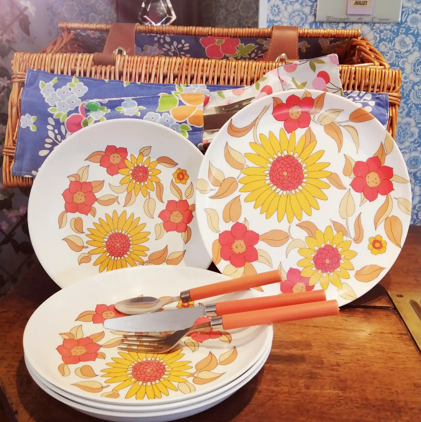 Art de la table rétro d'époque (Assiette)