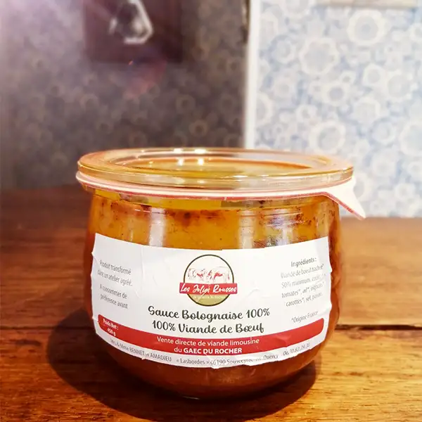 Sauce bolognaise viande de boeuf