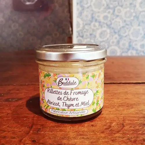 Rillettes de fromage de chèvre abricot thym et miel