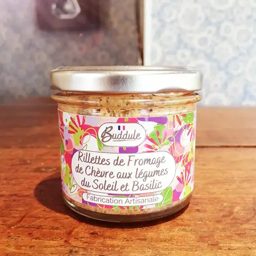 Rillettes de fromage de chèvre aux légumes du soleil et basilic
