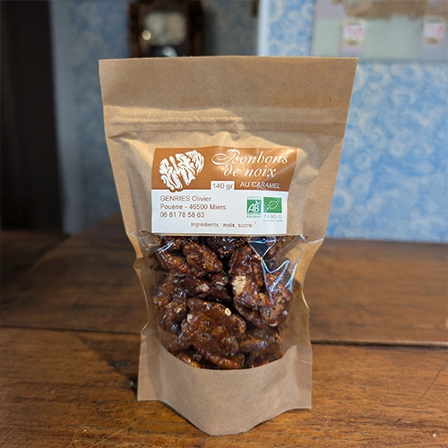 Bonbons de noix au caramel