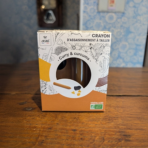 Crayon assaisonnement à tailler curry et curcuma