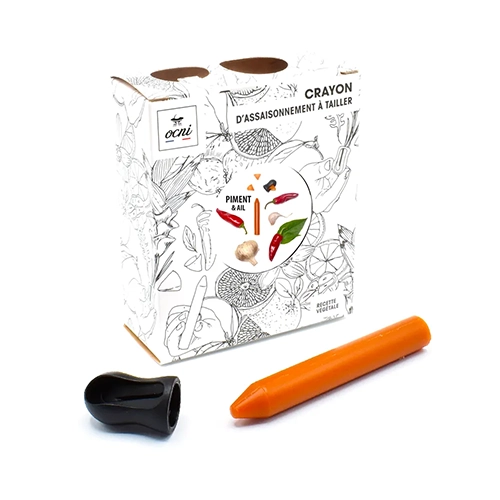 Recharge crayon assaisonnement à tailler piment et ail